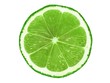 Lime slice on white