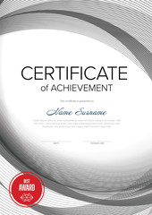 Modern certificate vertical template