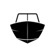 Motor boat front view icon