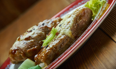 Wall Mural -  cheesy garlic and brown sugar pork chops