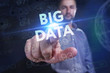 © photon_photo - The concept of business, technology, the Internet and the network. A young entrepreneur working on a virtual screen of the future and sees the inscription: Big data
