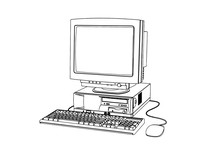 Calculator tastatură şi mouse-ul de desen vector | Vectori din domeniul  public