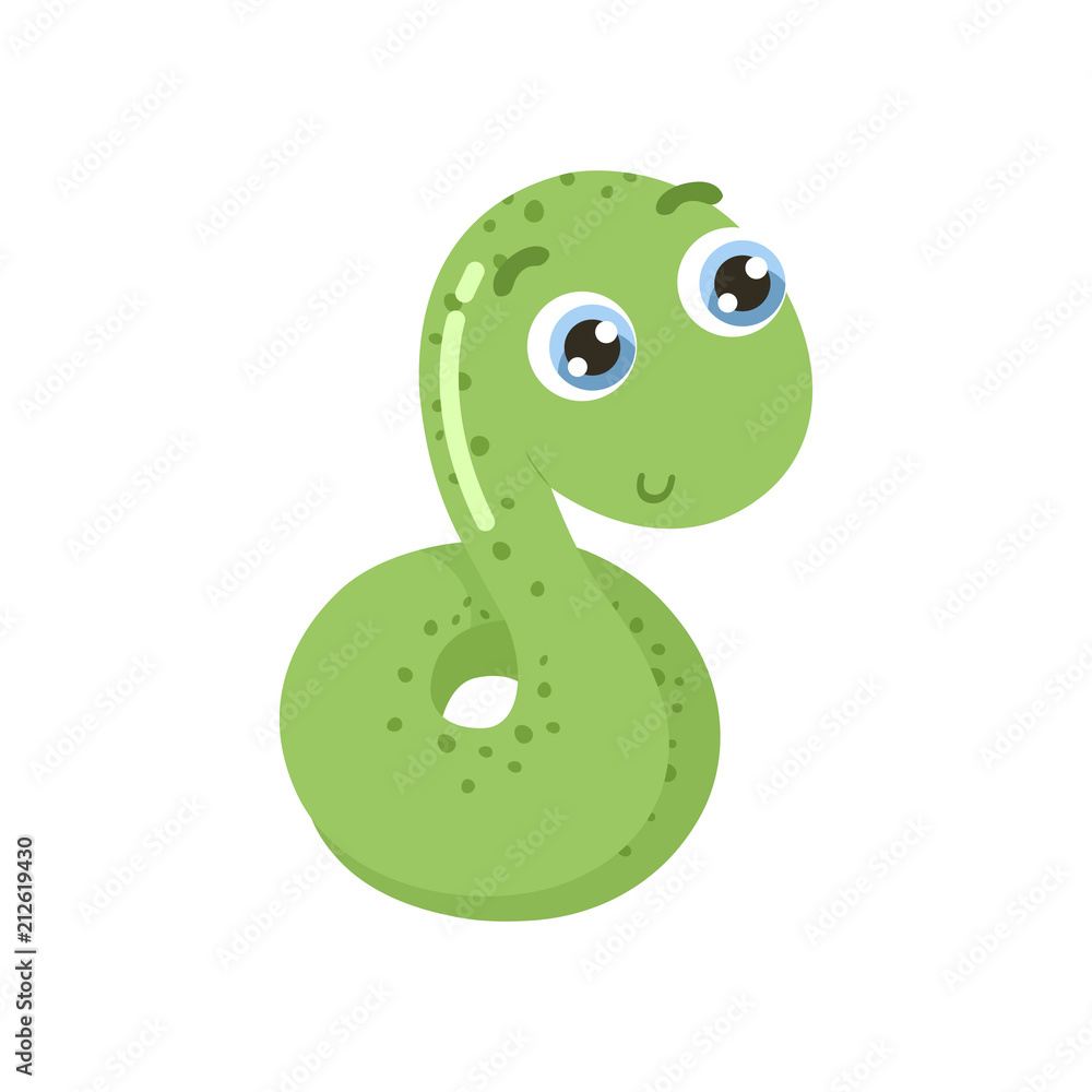 Cute cartoon snake vector illustration stock vector adobe stock