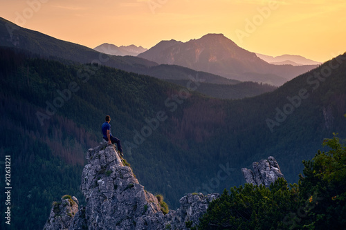 Zdjęcie XXL Zachód słońca w Tatrach