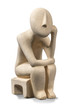 Greek Cycladic Thinker Faithful replica of a Cycladic sculpture sold as a souvenir and depicts idols made in the Greek Islands from the Bronze Age