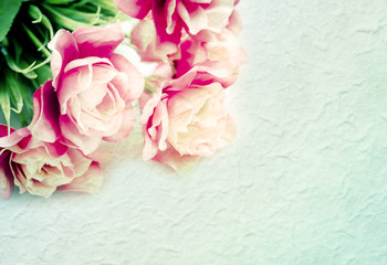 Wall Mural - artificial flower on mulberry paper for background.