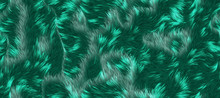Ainimal Fur Abstract Textured Background. Green Wool Pattern Close Up