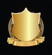 © totallyout - Gold and black shield with gold laurels