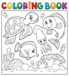 Coloring book sea life theme 1