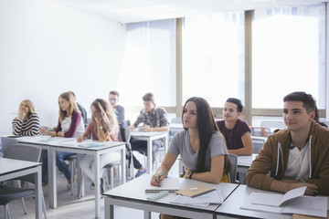 High School Students at Classroom