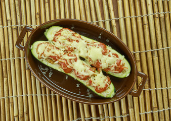 Wall Mural - Beef Stuffed Zucchini Boats