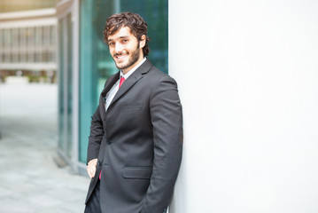 Smiling young businessman portrait