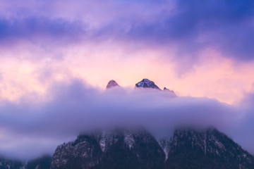 Wall Mural - Amazing clouds in Bucegi Mountains, Romania