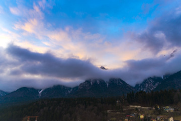 Wall Mural - Amazing clouds in Bucegi Mountains, Romania