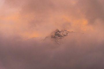 Wall Mural - Amazing clouds in Bucegi Mountains, Romania