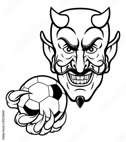 Devil Soccer Football Mascot