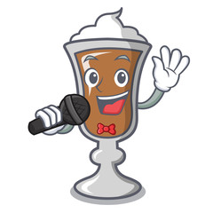 Poster - Singing irish coffee mascot cartoon