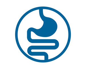 Canvas Print - blue ulcer medical medicare health care pharmacy clinic image vector icon logo
