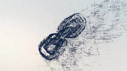Wall Mural - digital Chain sign
