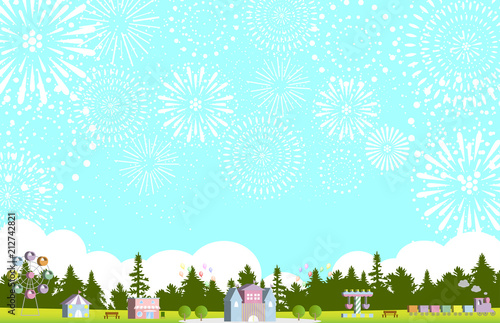 花火 森の遊園地 イラスト Stock ベクター Adobe Stock 花火 森の遊園地 イラスト Stock ベクター Adobe Stock