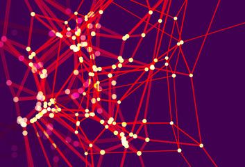 Wall Mural - lattice structure. science or technology background. graphic design. 3d grid surface. abstract vecto