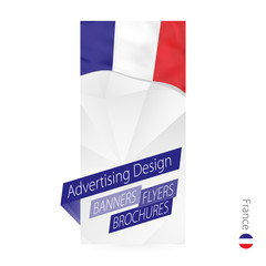 Wall Mural - Vector abstract banner template for France.