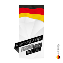 Wall Mural - Vector abstract banner template for Germany.