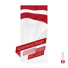 Wall Mural - Vector abstract banner template for Latvia.