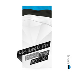 Wall Mural - Vector abstract banner template for Estonia.
