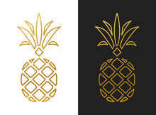 Modern Golden Pineapple Shape