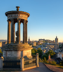 Wall Mural - Calton hill of Edinburgh on a clear summer day