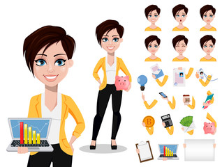 Sticker - Business woman, freelancer, banker