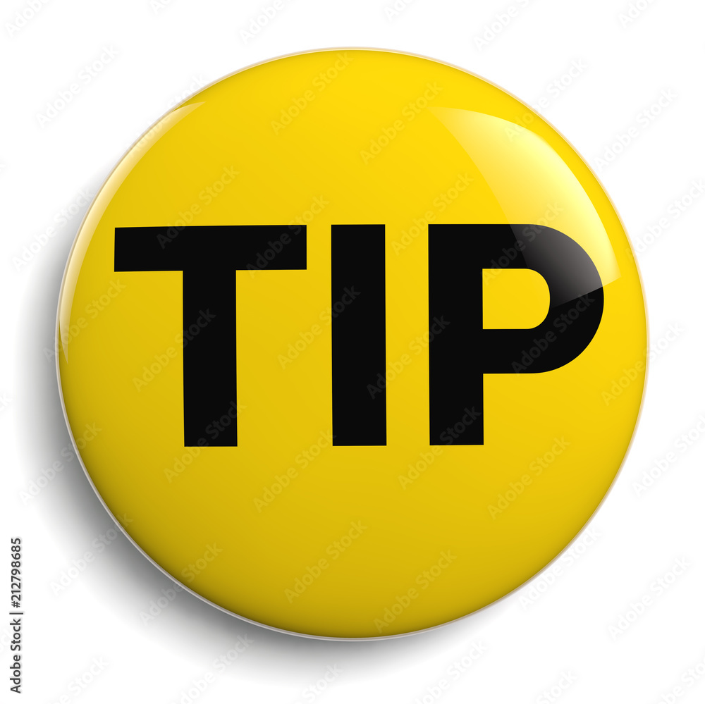 Tip Yellow Symbol Icon Isolated Stock Illustration | Adobe Stock
