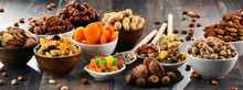 Composition With Dried Fruits And Assorted Nuts