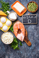 Healthy foods containing vitamin D