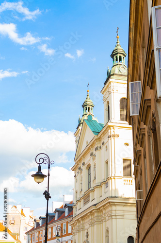 Plakat Stare miasto Warszawa. Miejsce docelowe podróży w Polsce