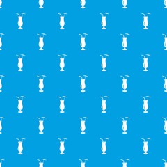 Poster - Alcoholic cocktail pattern vector seamless blue repeat for any use