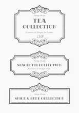 Customizable Black And White Pantry Label Collection.