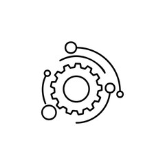 automation mark icon. element of automation icon for mobile concept and web apps. thin line automati