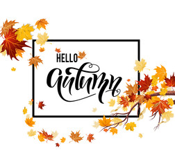 Wall Mural - hello autumn leaves