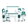 © Jemastock - Business meeting exposing with whiteboard vector illustration graphic design
