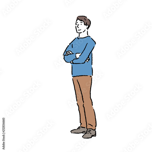 腕を組む 男性 一人 全身 イラスト Stock Vector Adobe Stock 腕を組む 男性 一人 全身 イラスト Stock Vector Adobe Stock