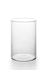 Wall Mural - Empty glass jar isolated on white background