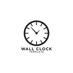 Wall clock logo design template