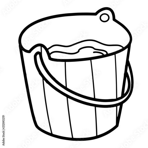 Bucket Cartoon Illustration Isolated On White Background For Children Color Book Buy This Stock Vector And Explore Similar Vectors At Adobe Stock Adobe Stock