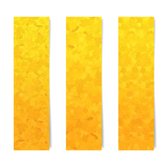 Wall Mural - set of yellow vertical autumn web banners with leaves texture for sites and advertisement.