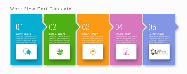 Wall Mural - Timeline. Flowchart design. Vector graphics. 
