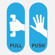 push and pull, vector icon
