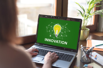 Poster - Innovation concept on a laptop screen