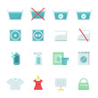 © ONYXprj - Dry cleaning symbols. Various washing vector icon set